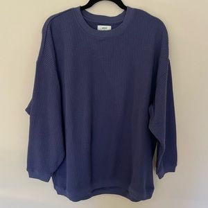 Aerie Waffle Fleece Oversized Sweatshirt - Fresh Bright